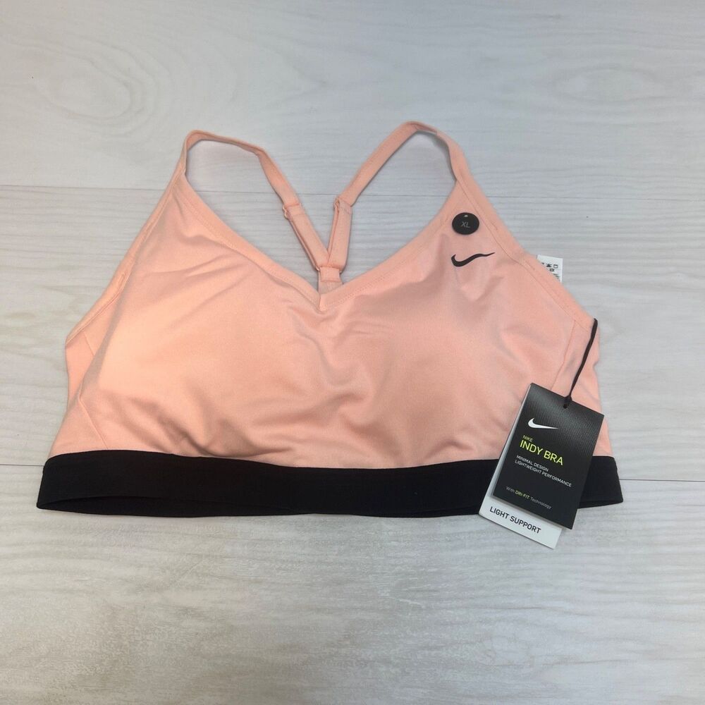 Nike Women's XL Indy Yoga/Pickleball/Tennis Bra-Washed Coral NWT‎